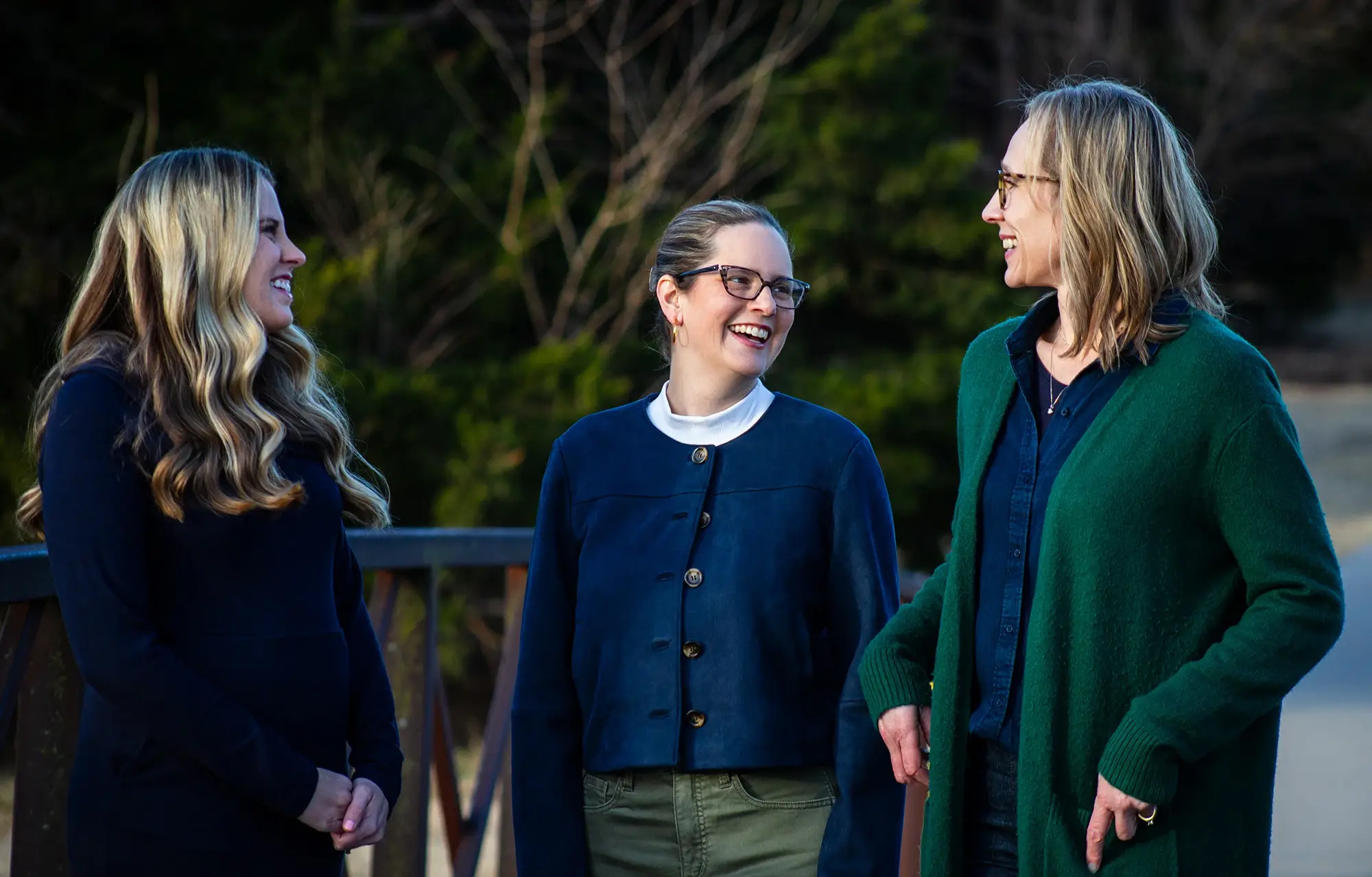 Pediatric care team smiling together